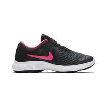 Tenis Nike Infantil Feminino Revolution 4 GPV Preto/Rosa