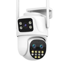 Camera de Seguranca P9-QQ9-F1.4 / Zoom 8X / 9MP / 12V-2A / 3.6MM / 4G / Dual Vision / Microfone / Alarma / Wifi / Deteccao Humana / Visao Noturna / App Icsee - Branco
