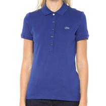 Camiseta Lacoste Polo Feminina PF6762-F9F 46 - Azul