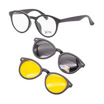Armacao para Oculos de Grau Clip-On Visard TR2205 C2 Tam. 50-23-143MM - Preto