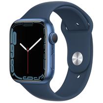 Apple Watch Series 7 Caixa de Aluminio Em Azul e Correia Esportiva Em Cor Azul Abismo 45 MM MKN83LL/A