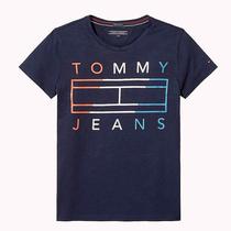 Camiseta Tommy Hilfiger Infantil Feminina KG0KG03440-002 06 Azul
