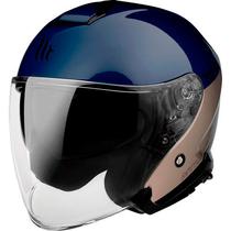 Capacete MT Helmets Thunder 3 SV Jet Xpert A17 - Aberto - Tamanho XXL - com Oculos Interno - Gloss Blue