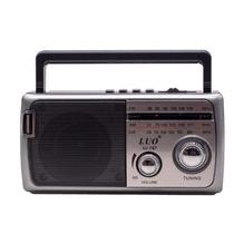 Radio Portatil Luo LU-787 Recarregavel / FM / AM / SW / 3 Bands / Bluetooth 5.3 - Cinza/ Preto