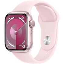 Apple Watch Series 9 Caixa de Aluminio Em Rosa e Correia Esportiva Em Cor Rosa 45 MM M/L MR9H3LL/A