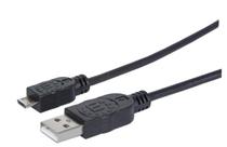 Cable Manhattan USB A Micro USB 307161 1M Negro