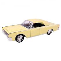 Carro Lucky Lincoln Continental 1961 Escala 1/18 - Amarelo