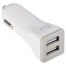 Carregador Veicular Elg CC2SE 2 USB - Branco/Cinza