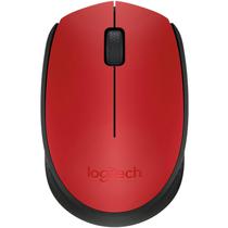 Mouse Logitech M170 - Sem Fio - 1000 Dpi - 3 Botoes - Vermelho