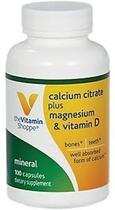 Calcium Citrate The Vitamin Shoppe Mineral (100 Capsulas)