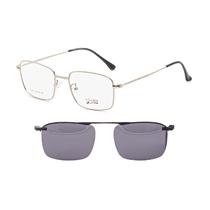 Armacao para Oculos de Grau Clip-On Visard L8001 C3 Tam. 53-19-140MM - Prata