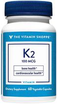The Vitamin Shoppe Vitamina K2 100MCG (60 Vegetable Capsules)