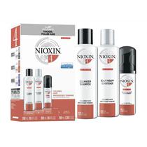 Kit Tres Passos Nioxin NO4 Coloured Hair With Progressed Thinning SH.(300ML)+CD.(300ML)+Trat.(100ML)