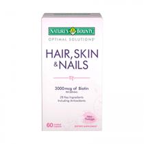 Vitamina Hair, Skin, Nails 60 Capsulas 3.000MCG Biotina Natures Bounty