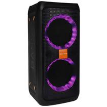Caixa de Som Megastar Fiestabox 1860 2 de 8" 15.000 Watts com Bluetooth/USB e Radio FM - Preta