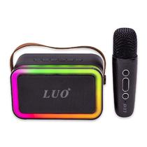 Mini Speaker / Caixa de Som Portatil Luo LU-3171 com Microfone / Bluetooth / Aux / USB / TF / Recarregavel - Preto