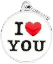 Medalha de Identificacao Myfamily Charms Circulo Grande "I Love You" CH17LOVEYOU