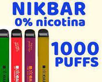 Nikbar 1000PUFF 0% Nic Mango Grape Ice