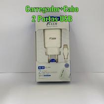 Keen Carregador Fonte Type C - 2 Portas USB - 2.4A - 1MT