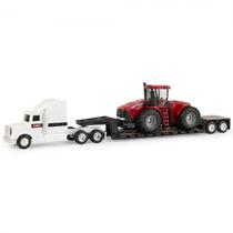Caminhao e Trator Ertl Case Ih - Semi With Steiger 500 Tractor And Low Boy Trailer - Escala 1/64
