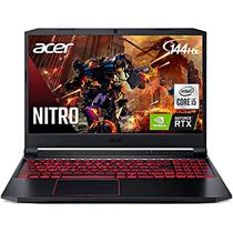 Notebook Acer Nitro 5 AN515-55-53E5 de 15.6" FHD com Intel Core i5-10300H/ 8GB Ram/ 256GB SSD/ Geforce RTX 3050 de 4GB/ W10 - Preto/ Vermelho