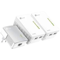Extensor de Sinal Wi-Fi TP-Link AV600 POWERLINETL-WPA4220T Kit 300 MBPS Em 2.4GHZ Bivolt - Branco
