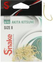 Anzol Snake Akita Kitsune Gold 08 (50 Pecas)