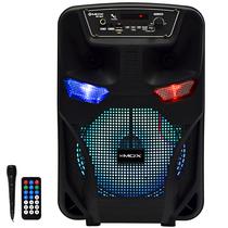 Caixa Karaoke Mox MO-S801 8" 12.000 Watts P.M.P.O com Bluetooth/USB e Radio FM - Preta