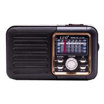 Radio Portatil Luo LU-788 Recarregavel / FM / AM / SW-1 / 8 Bands / USB / TF - Marrom Oscuro