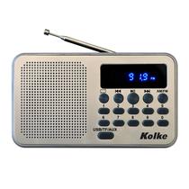 Radio Portatil Kolke KPR-364 - USB/SD/Aux - AM/FM - Prata