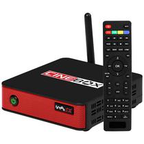 Receptor Fta Cinebox Fantasia s II com Wi-Fi HDMI/USB Bivolt - Preto/Vermelho