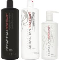 Kit Sebastian Penetraitt Shampoo 1L + Condicionador 1L + Mascara Capilar 500ML