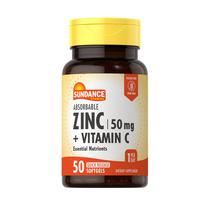 Vitamina Sundance Zinc 50 MG + Vitamin C 50 Capsulas
