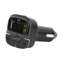 Transmissor FM Ecopower EP-12 - Bluetooth - 2X USB/Micro SD/Tipo C - com Microfone - Preto