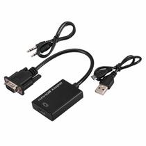 Cabo Adaptador Conversor VGA Macho para HDMI Femea / Audio HLD