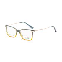 Armacao para Oculos de Grau Visard VS4030 C2 Tam. 51-17-140MM - Amarelo/Verde