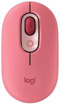 Mouse Logitech Pop Emoji Wireless 4000DPI - Rosa