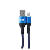 Cabo Hye HYE25BL - USB/Lightning - 1.2 Metros - Canvas - Azul e Preto