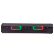 Caixa de Som / Speaker Blulory BS-803 X-Bass Wireless / Bluetooth 5.3 / TF Card / Aux / LED Color Full / 1800MAH - Preto