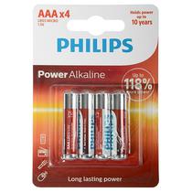 Pilhas Philips Alkaline Power AAA com 4 Pilhas - LR03P4B/97