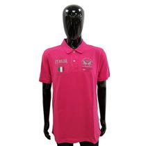 Ant_Camiseta La Martina Polo Masculino Eq.JMP600 04 Italia Volcano