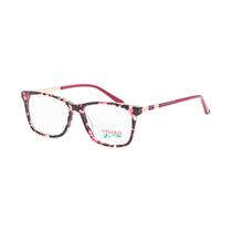 Armacao para Oculos de Grau Visard HRS6115 C3 Tam. 52-17-140MM - Animal Print/Rosa