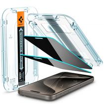 Pelicula para iPhone 15 Pro Max Spigen Glas TR Ez Fit Privacy AGL06874 - 2 Unidades