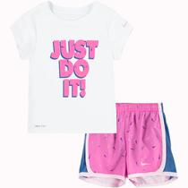Conjunto Nike Infantil Feminino Swoosh Tempo 3T - Playful Pink 26L063-Afn