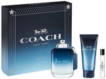 Kit Perfume Coach Blue Edt 100ML + 7,5ML + All-Over-Shower Gel 100ML - Masculino