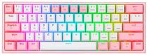 Teclado Gaming Redragon K616-RGB Fizz Pro (Ingles Sem Fio) Branco/Rosa