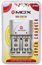 Carregador Mox MO-CB738 para Pilhas Recarregaveis AA/AAA/9V (Bivolt) Blister