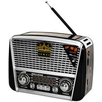 Radio Portatil AM/FM/SW Megastar RX455BTW 500 Watts P.M.P.O com Bluetooth Bivolt - Preto/Marrom