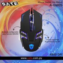 Mouse Sate A-GM05 c/Macro 7 Botoes Gaming RGB