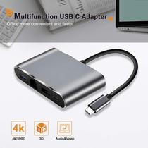 Adaptador USB Type-C 4 En 1(RJ45/USB3/Type-C/HDMI)